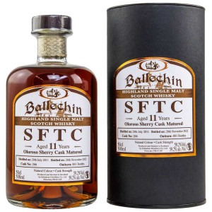 Ballechin 11 Jahre Straight from the Cask Oloroso Sherry...