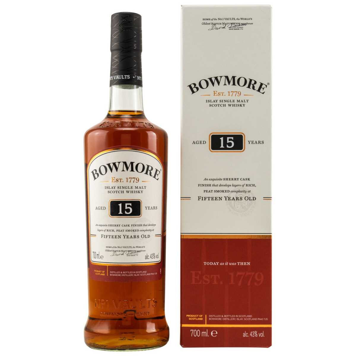 Bowmore 15 Jahre Oloroso Sherry Cask Finish, 43 %, 0,7 l